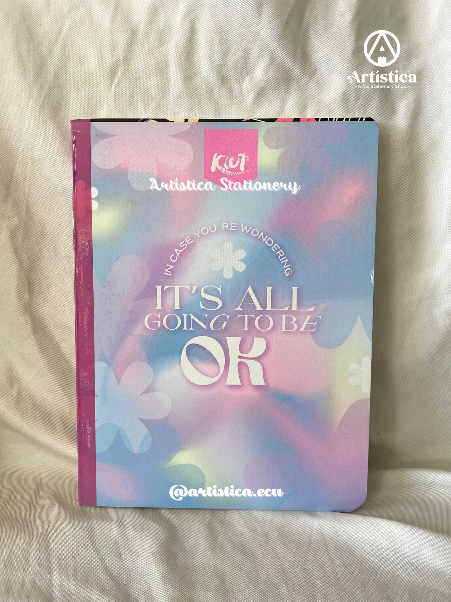 Cuaderno con bordes decorados 4 líneas pasta flexible