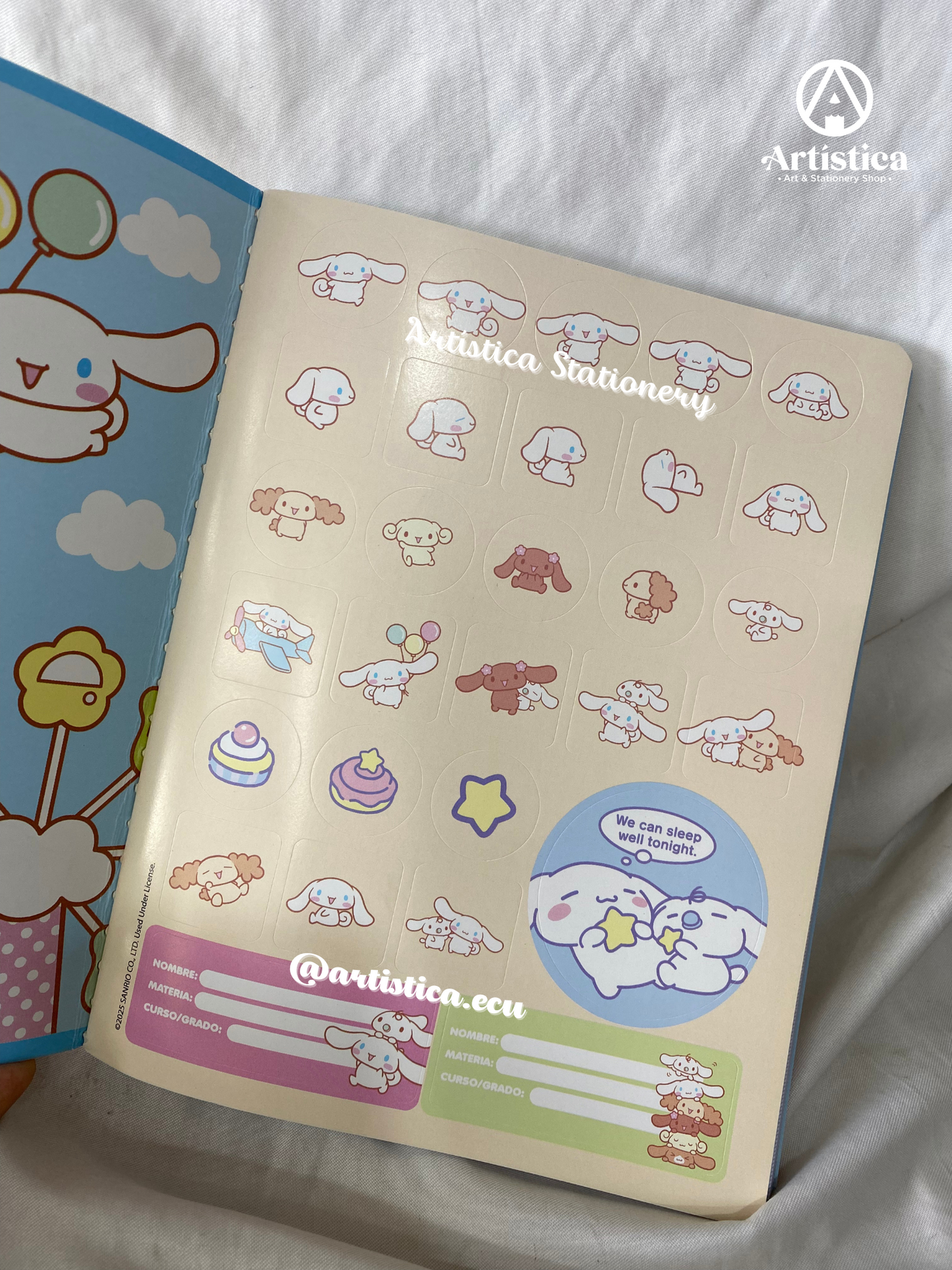 Cuadernos cocidos 2 líneas pasta flexible