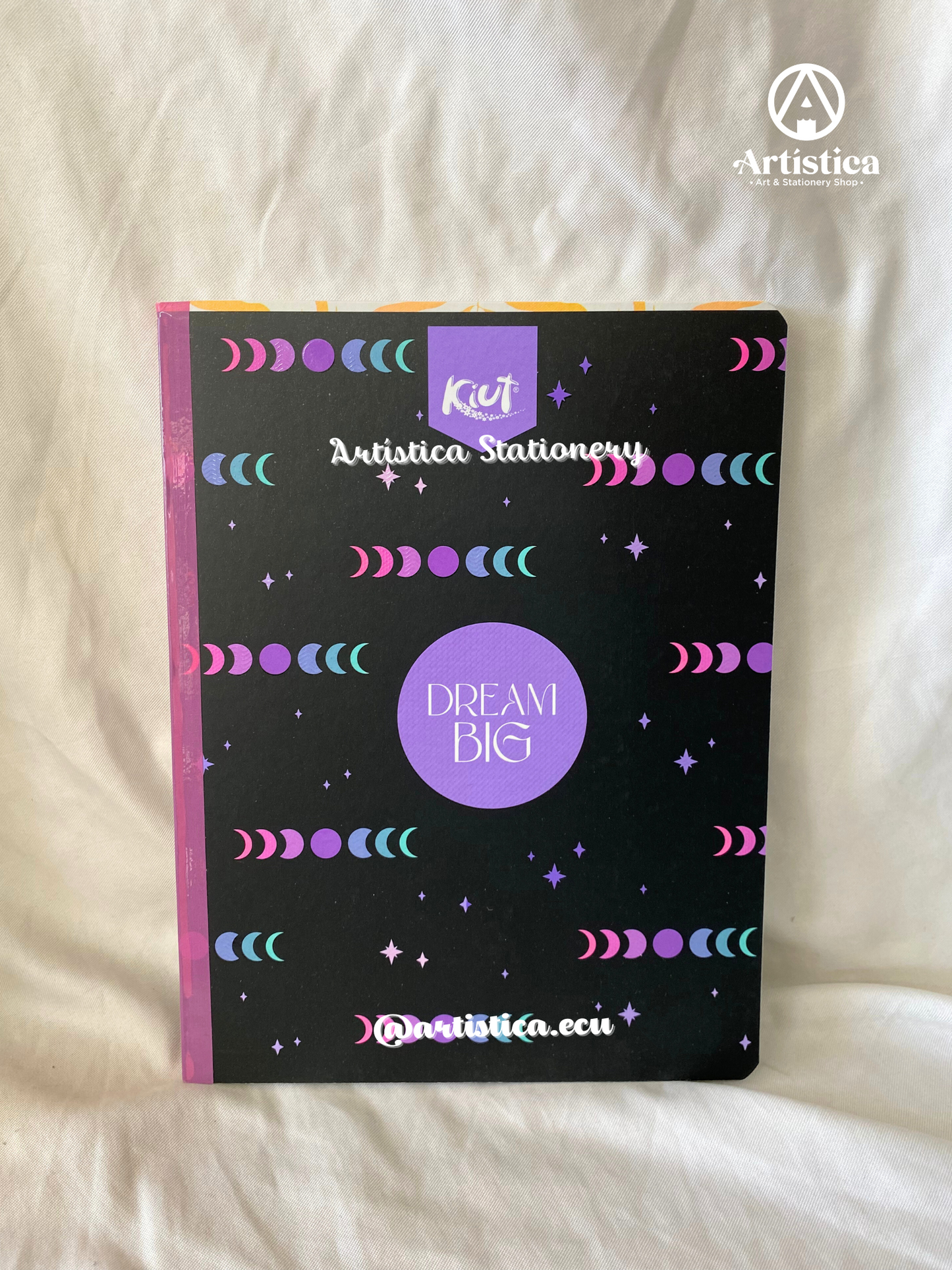 Cuaderno con bordes decorados a cuadros pasta flexible