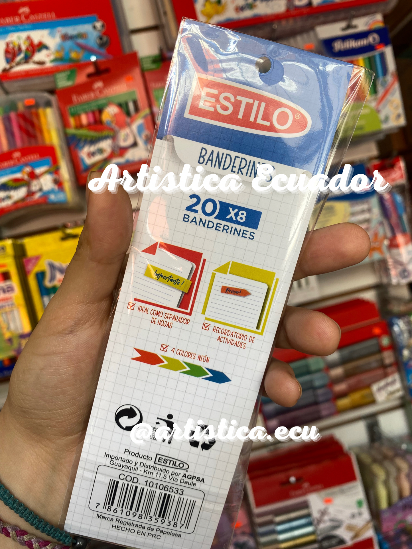 8 Banderines tonos neones