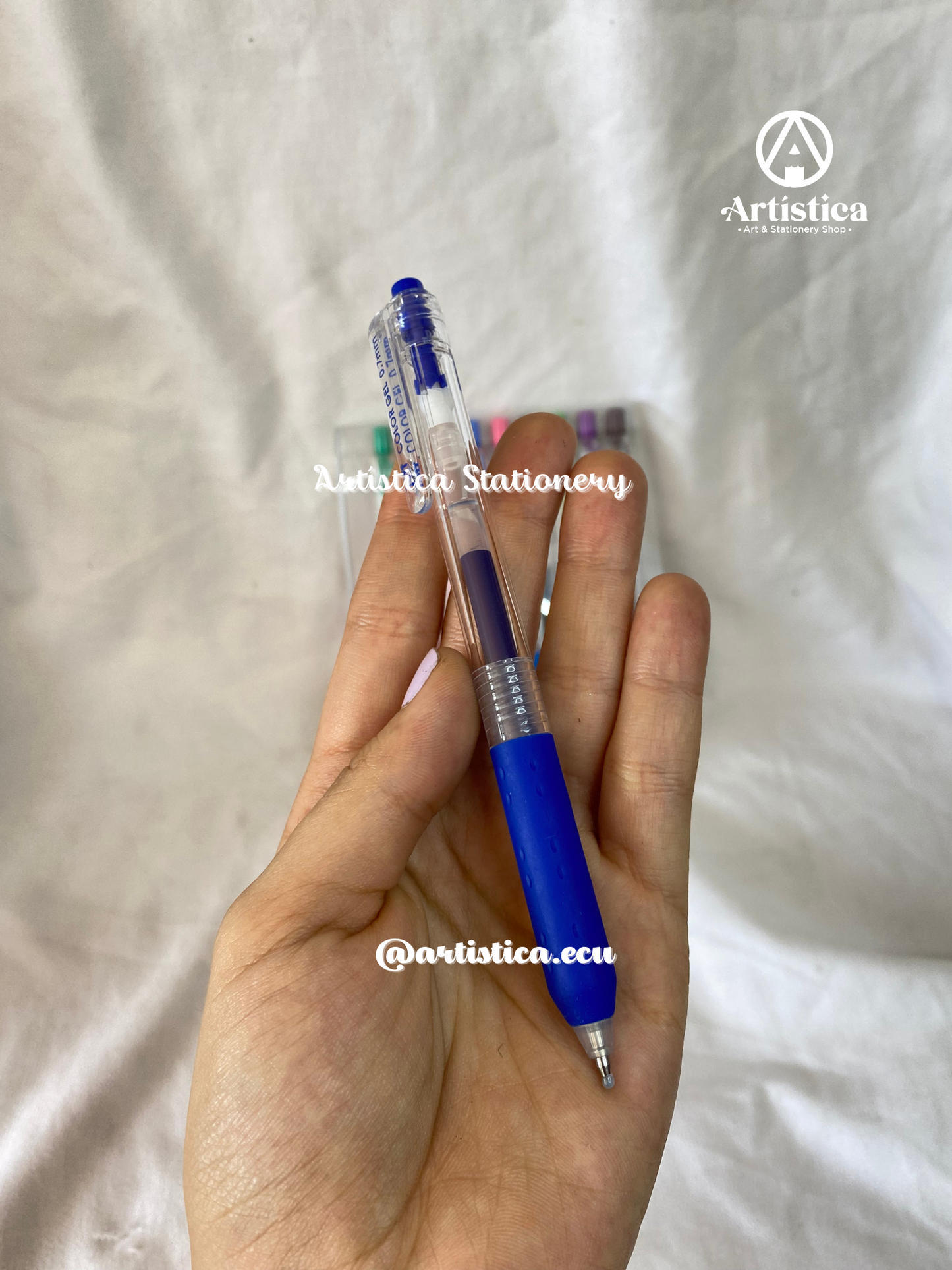 10 Bolígrafos de gel retractil