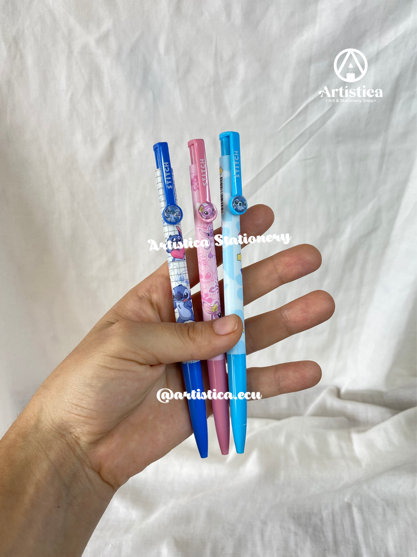 Bolígrafos azul punta fina Stitch
