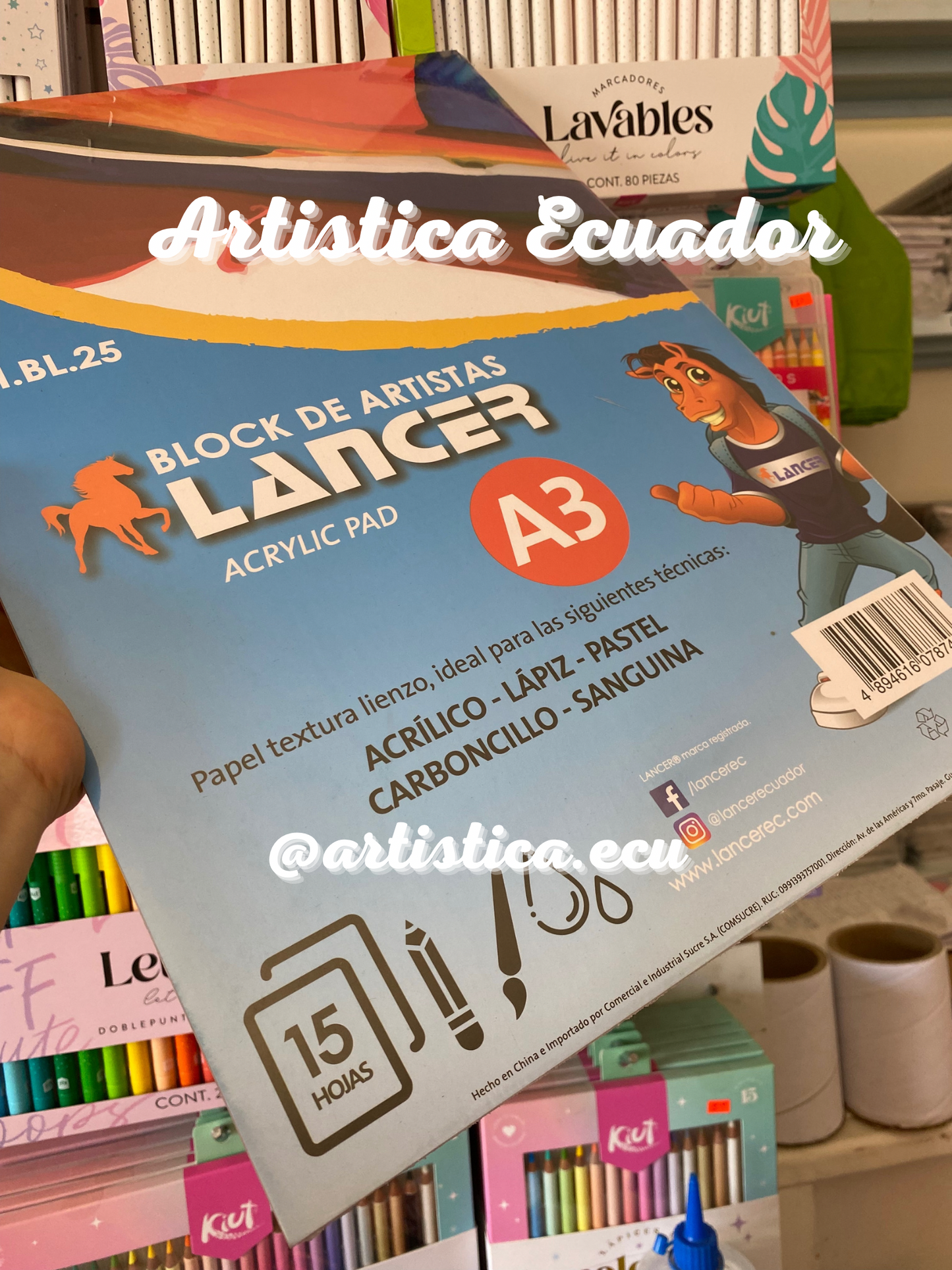 Block para artistas Acrylic A3