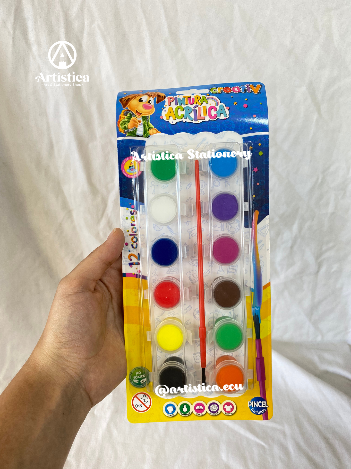 12 Pinturas acrílicas