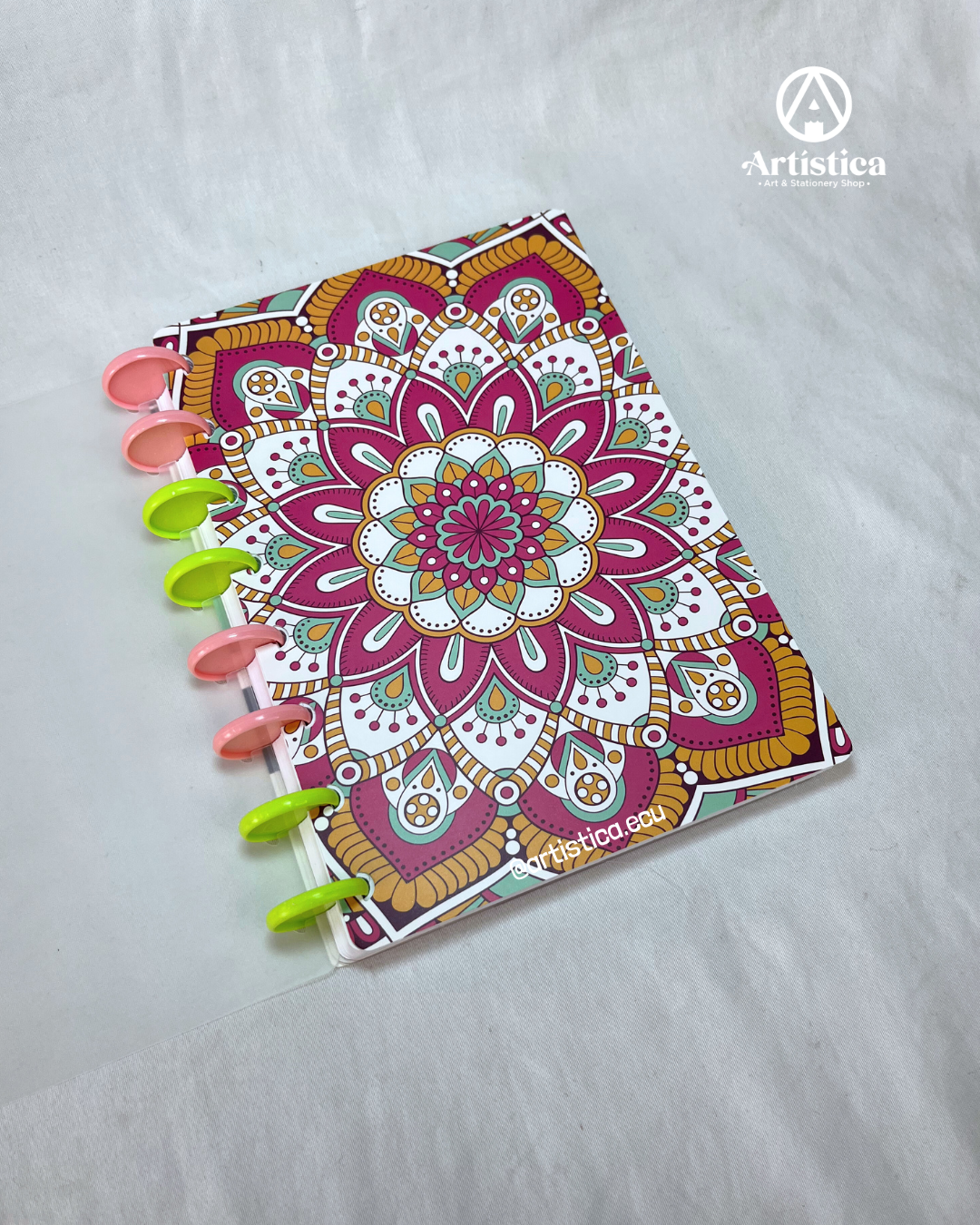 Libreta a líneas con sistema de discos