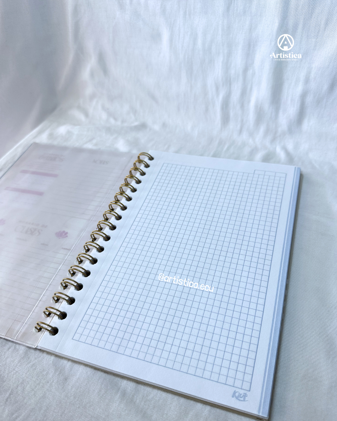 Cuaderno A5 pasta dura a cuadros Kiut