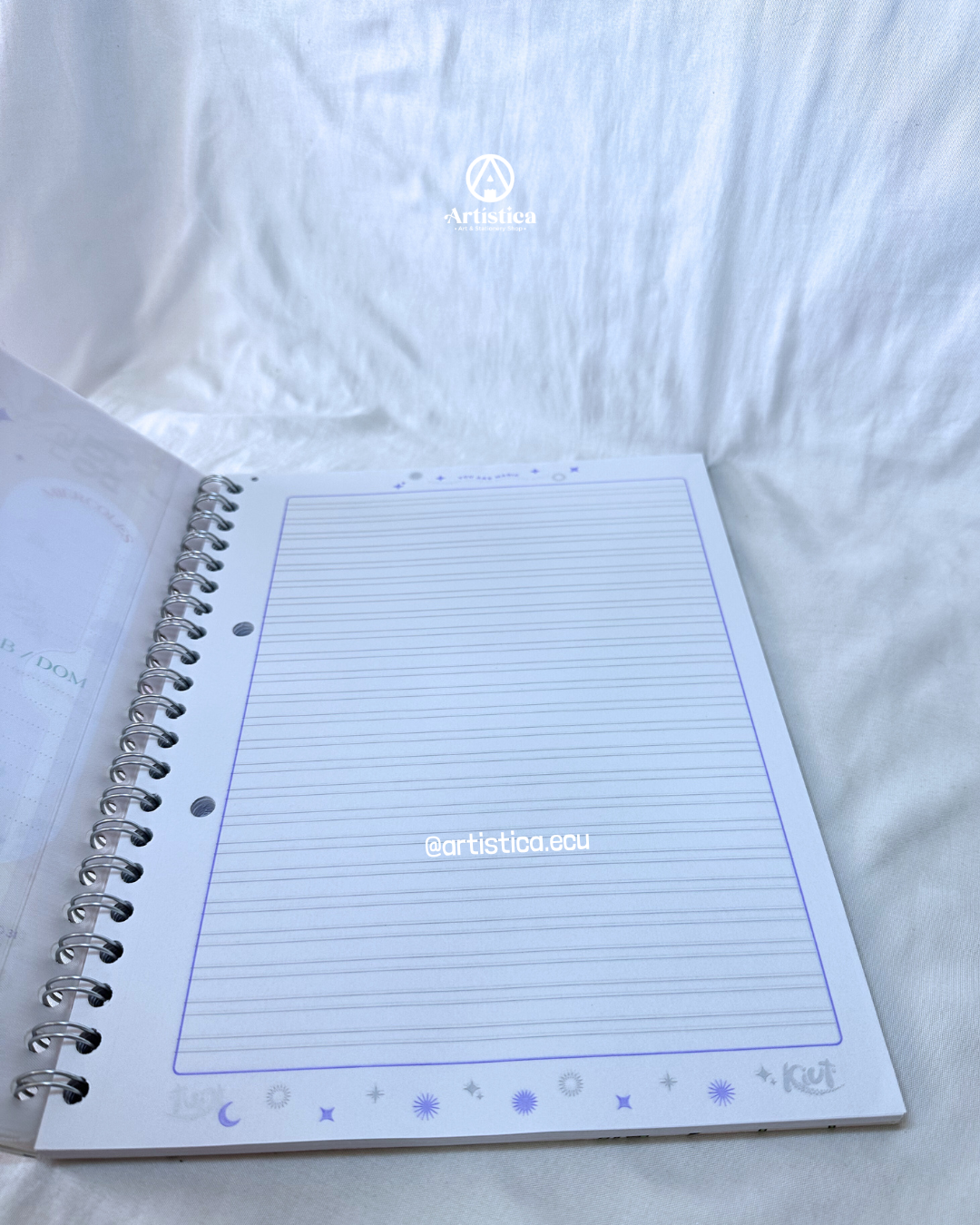 Cuaderno pasta dura 2 líneas bordes decorados