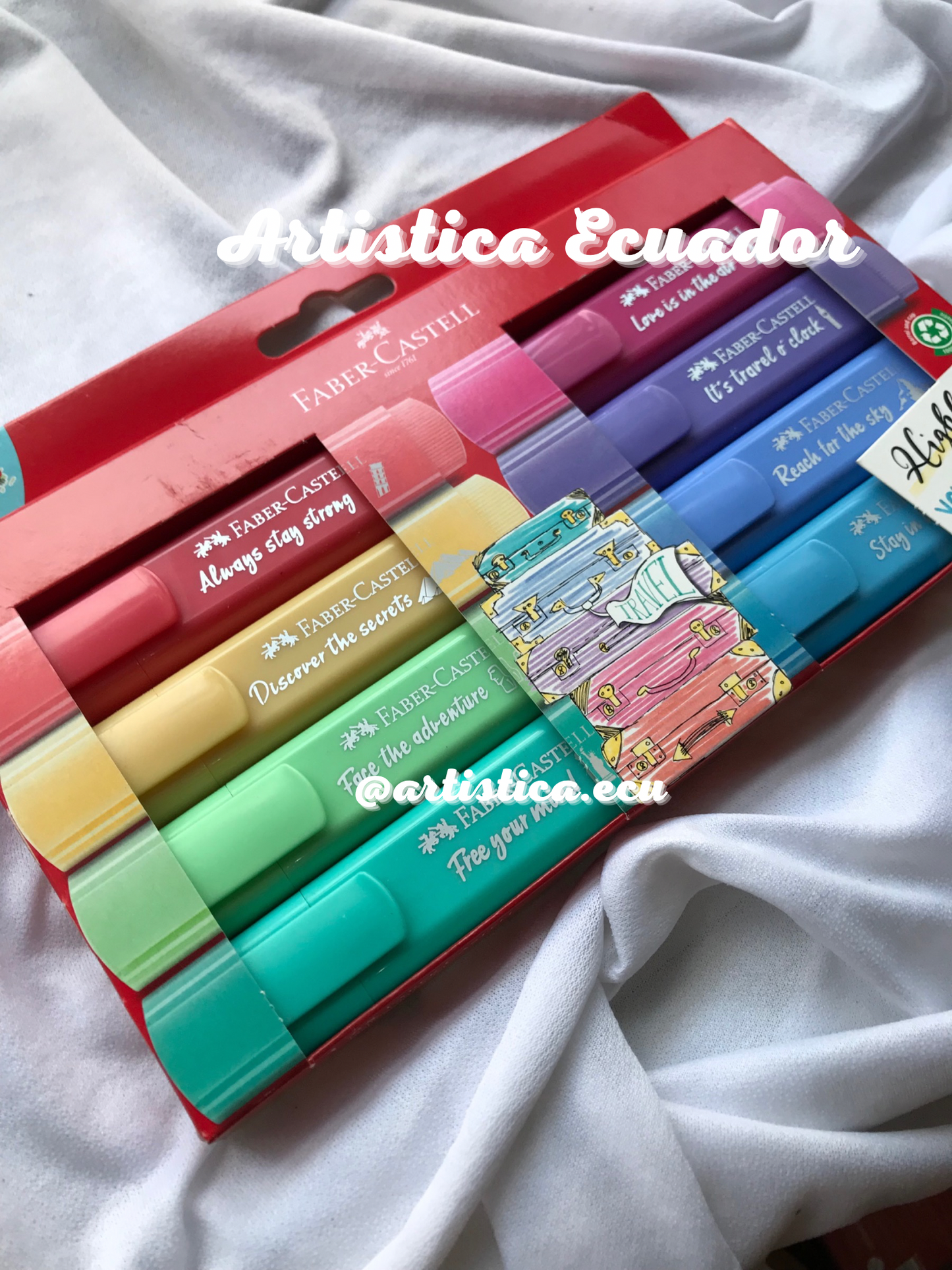 8 Resaltadores tonos pasteles Faber Castell