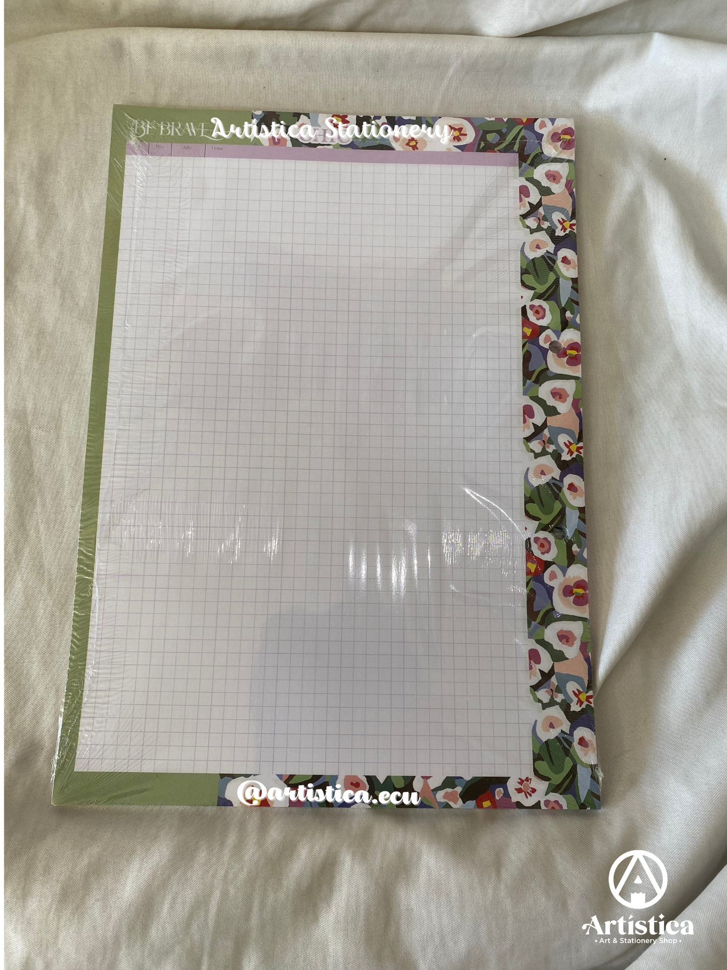 Hojas a cuadros con bordes decorados Chic