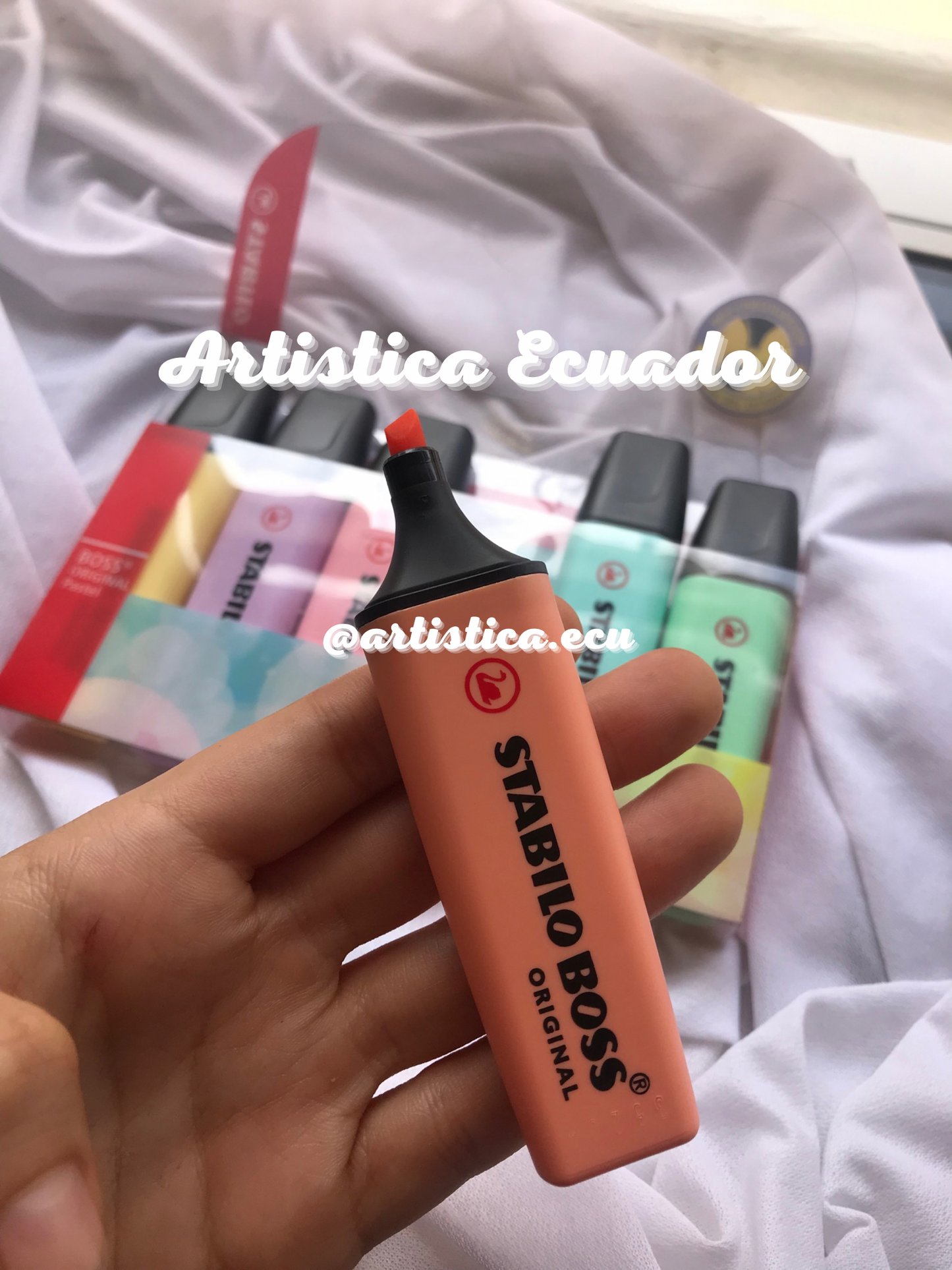 6 Resaltadores Stabilo tonos pasteles