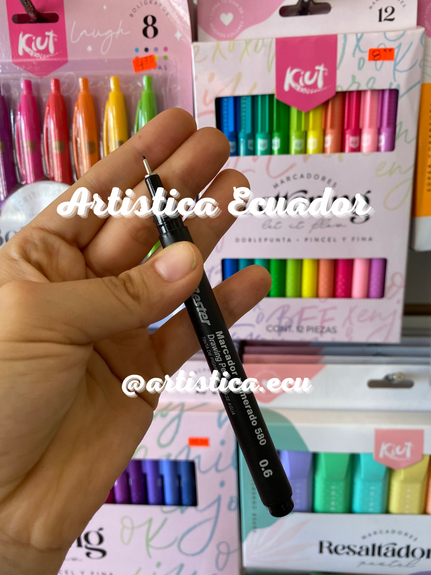 Marcadores punta fina numerados por unidad