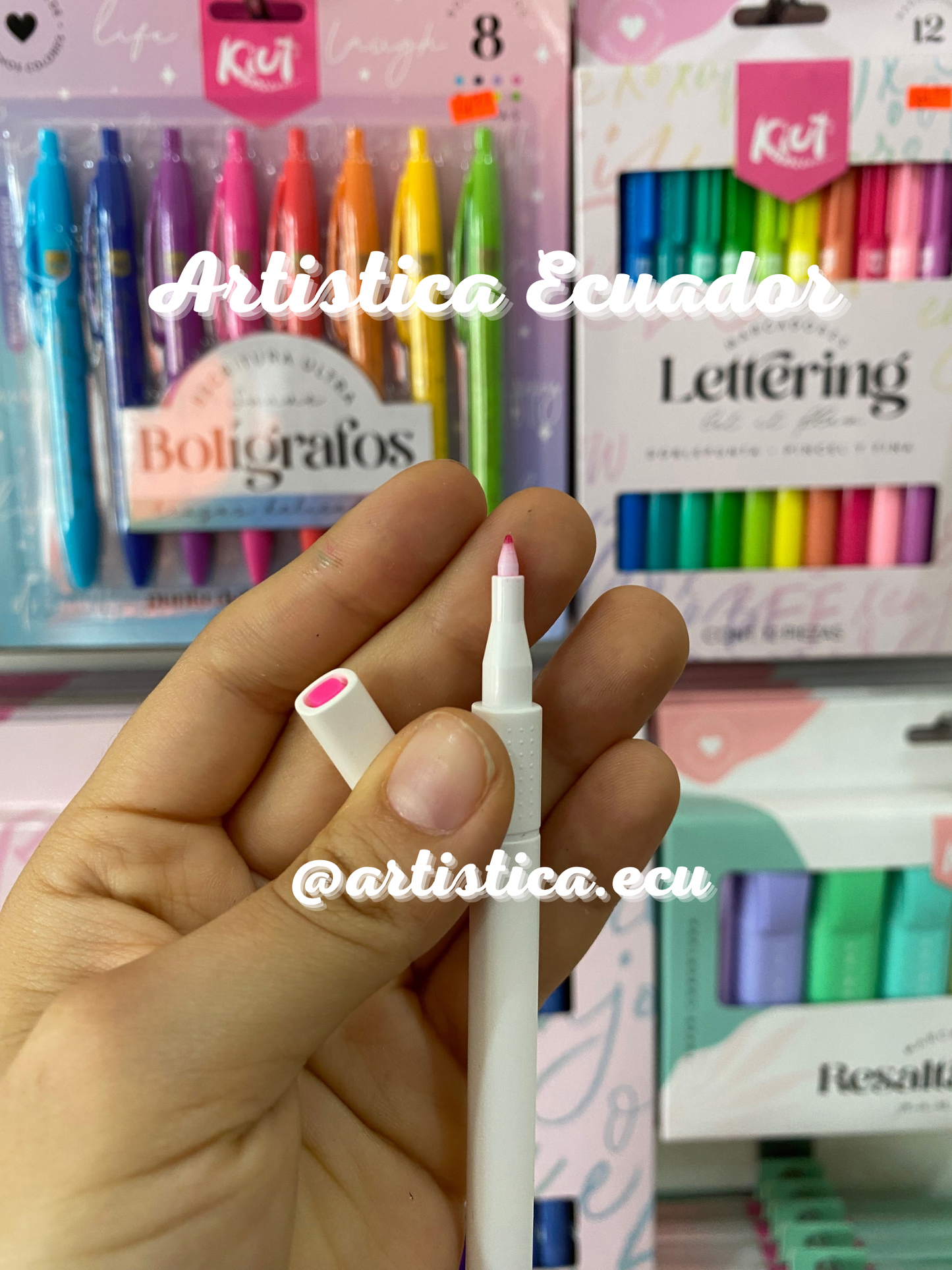 6 Marcadores punta fina tonos pasteles Kiut