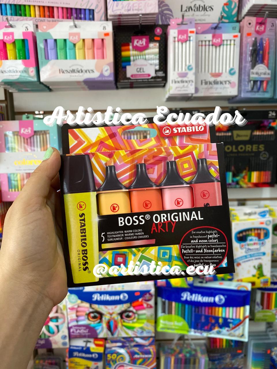 5 Resaltadores Stabilo boss