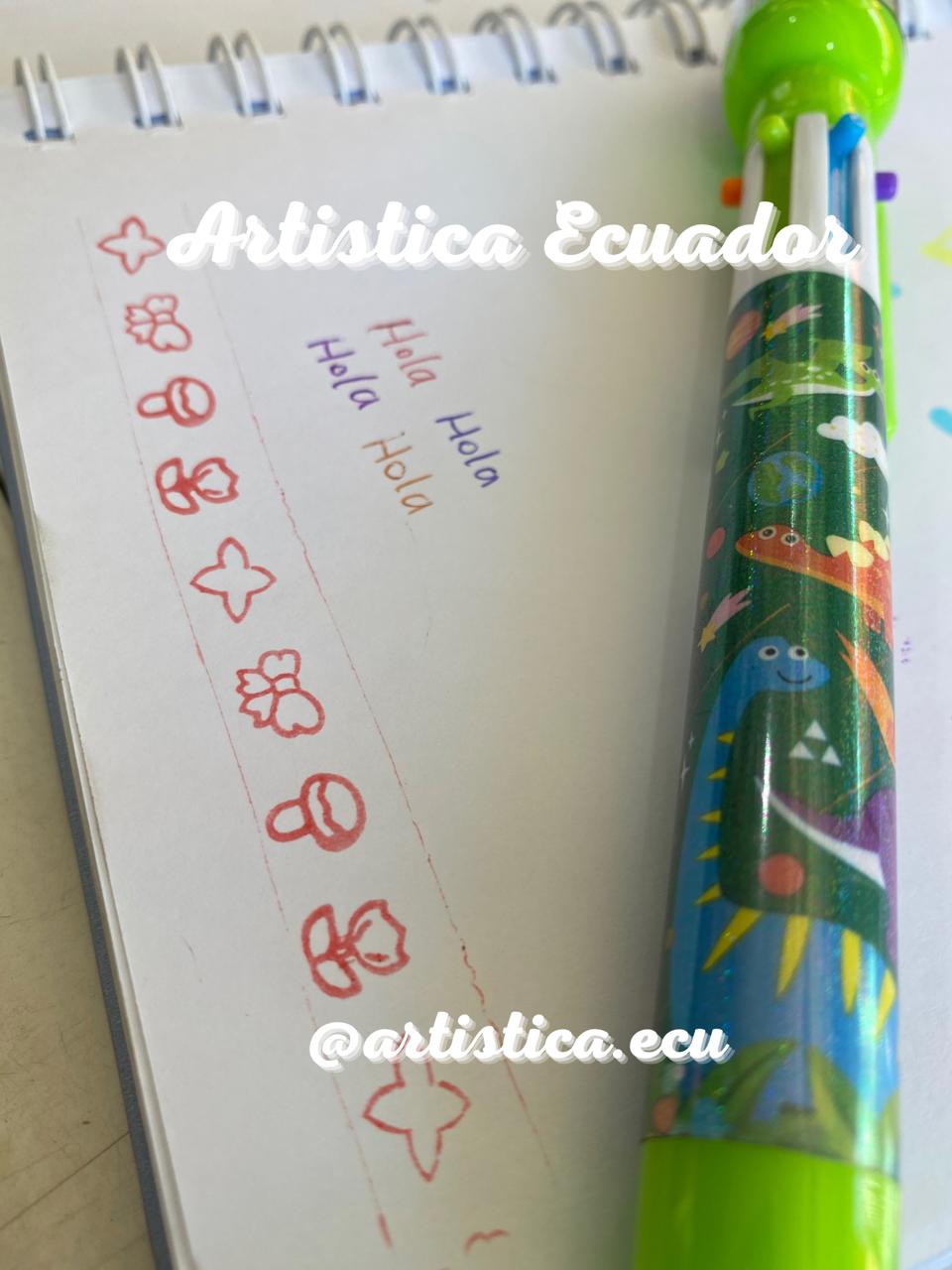 Boligrafo 6 colores con sello