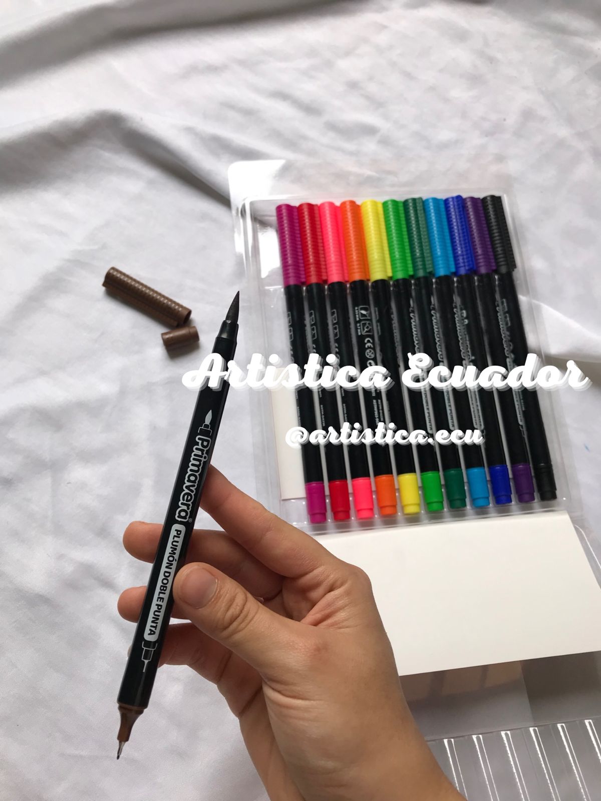 12 Marcadores Doble Punta Primavera