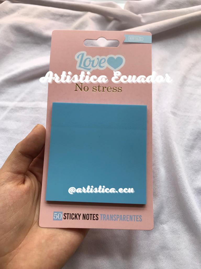 Notitas adhesivas transparentes tonos pasteles