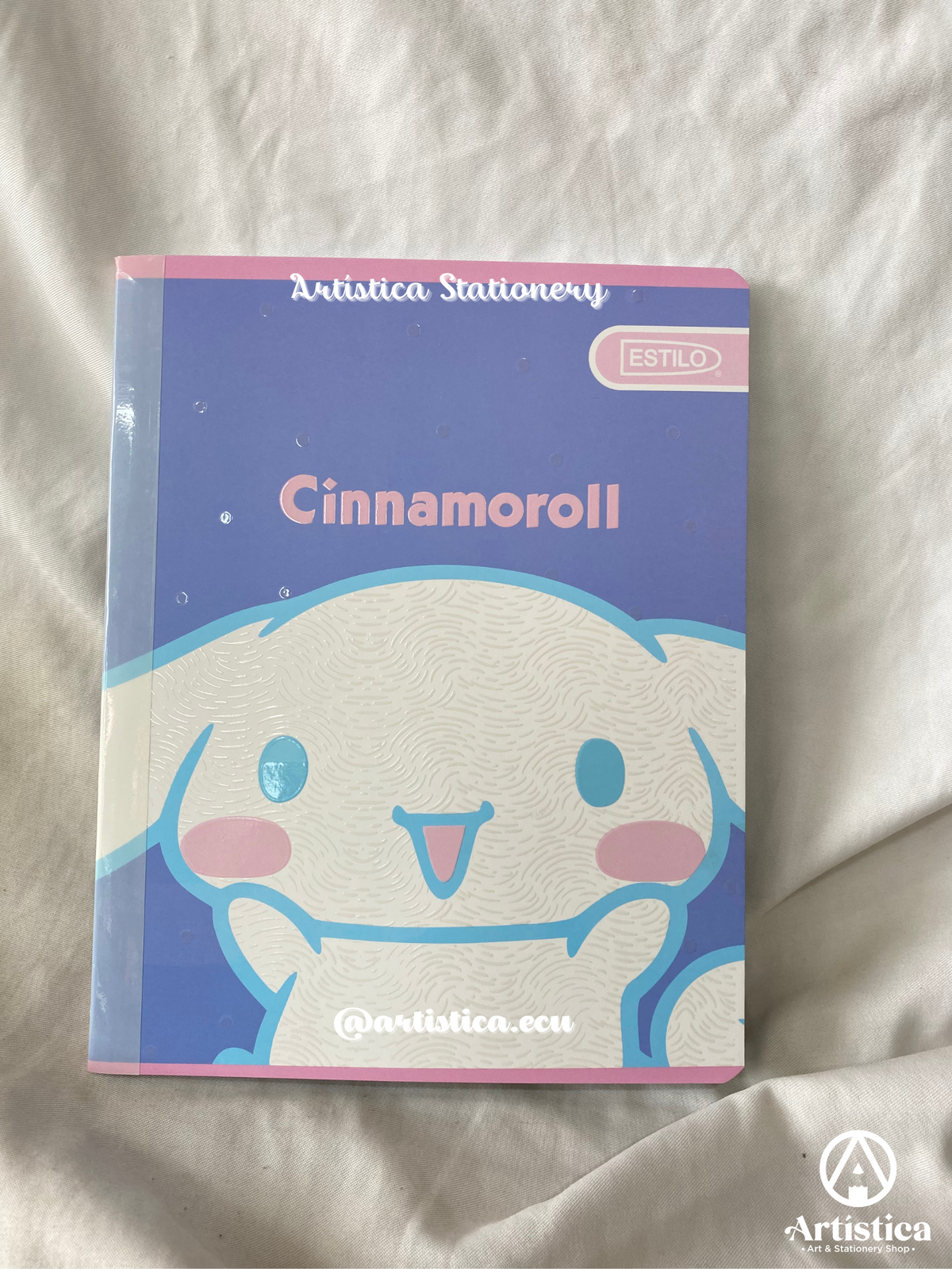 Cuadernos cosidos cuadros Cinnamoroll pasta flexible