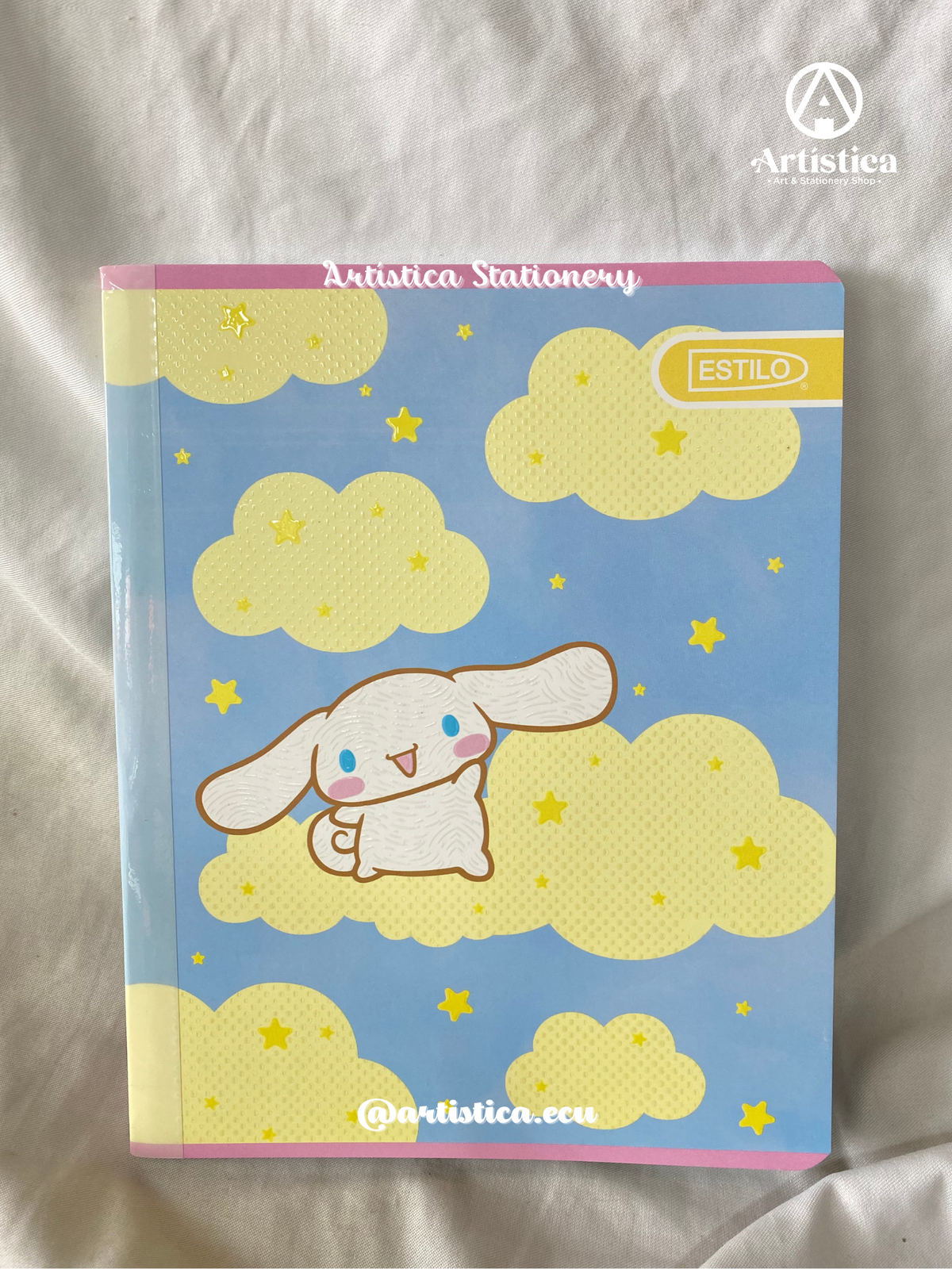 Cuadernos cosidos cuadros Cinnamoroll pasta flexible