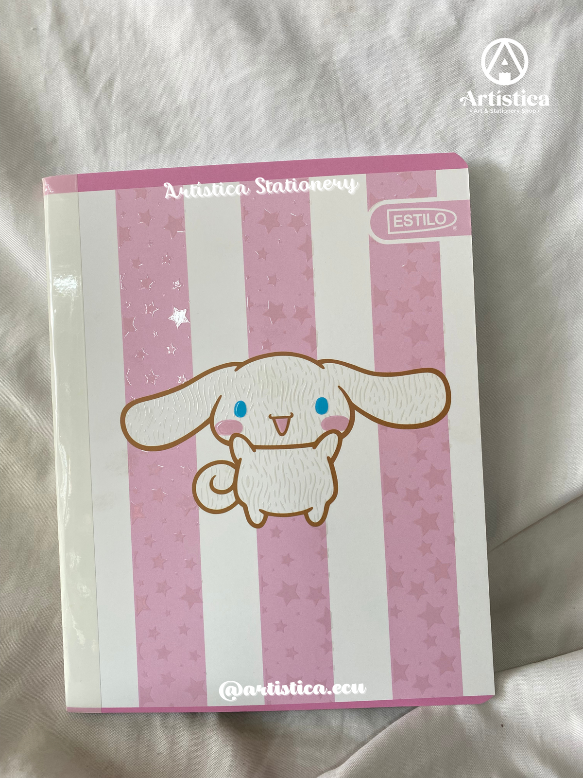 Cuadernos cosidos cuadros Cinnamoroll pasta flexible