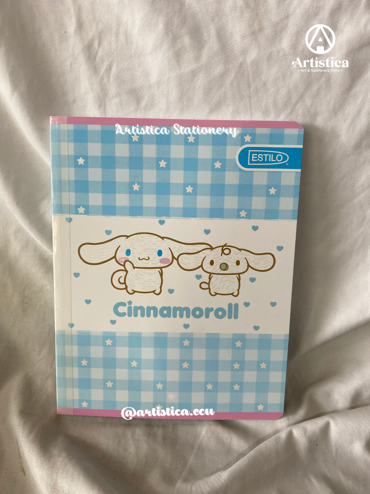 Cuadernos cosidos cuadros Cinnamoroll pasta flexible