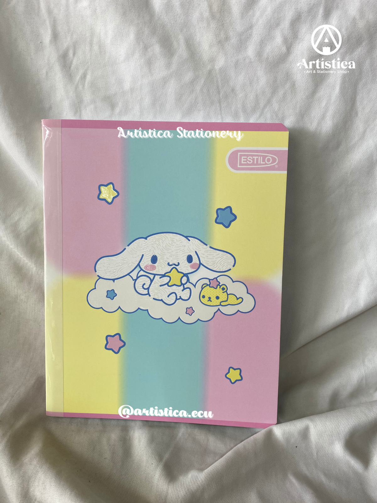 Cuadernos cosidos cuadros Cinnamoroll pasta flexible