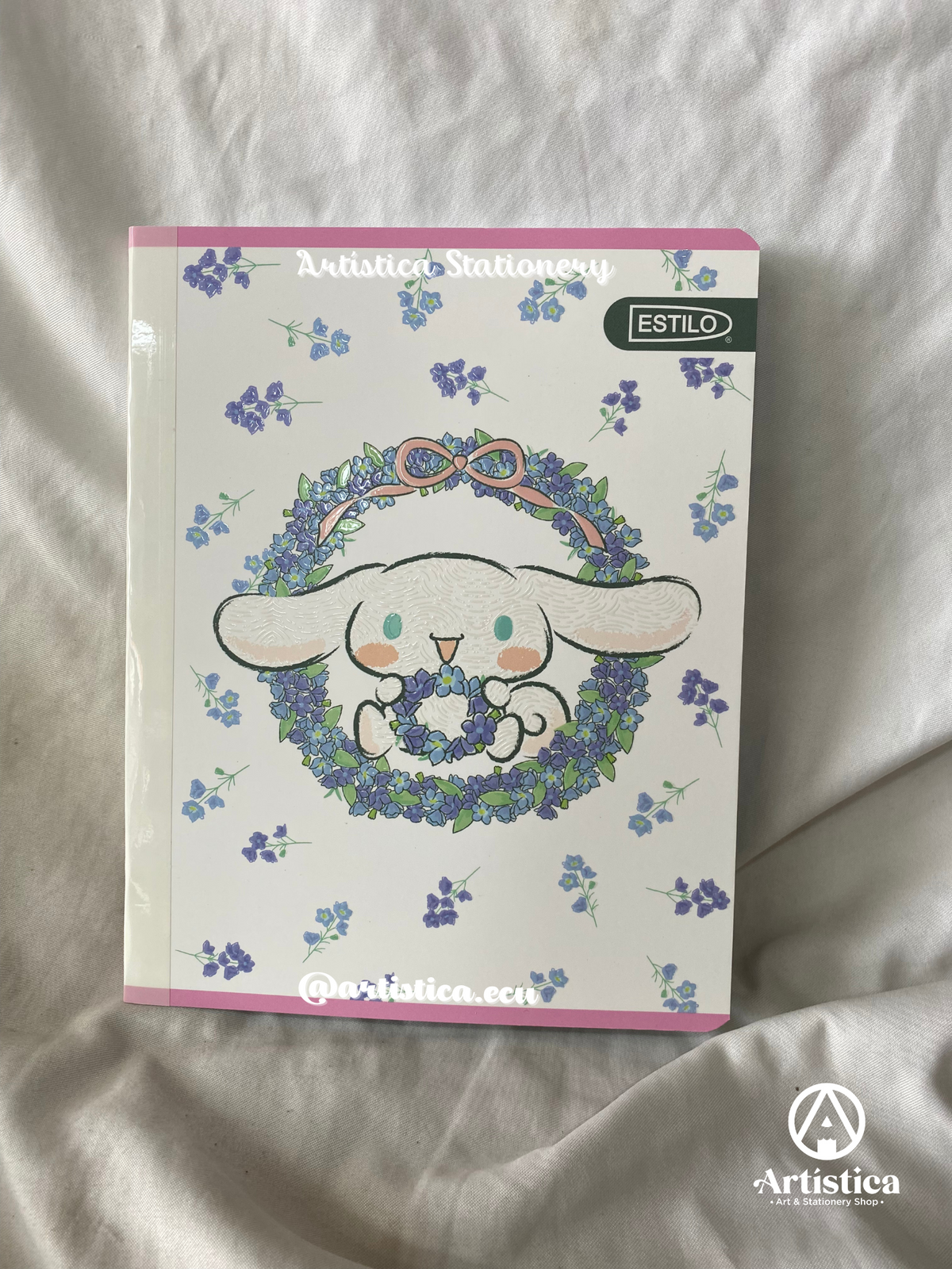 Cuadernos cosidos cuadros Cinnamoroll pasta flexible