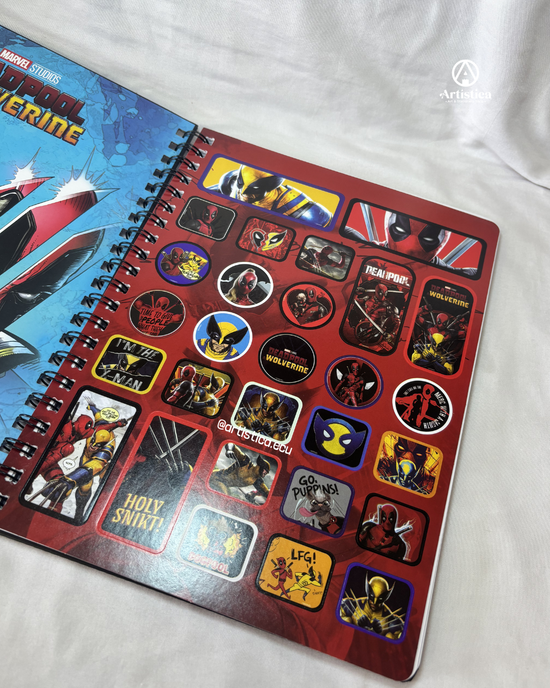 Cuaderno pasta dura cuadros Deadpool