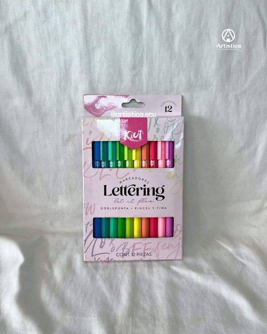 12 Marcadores Doble Punta Kiut