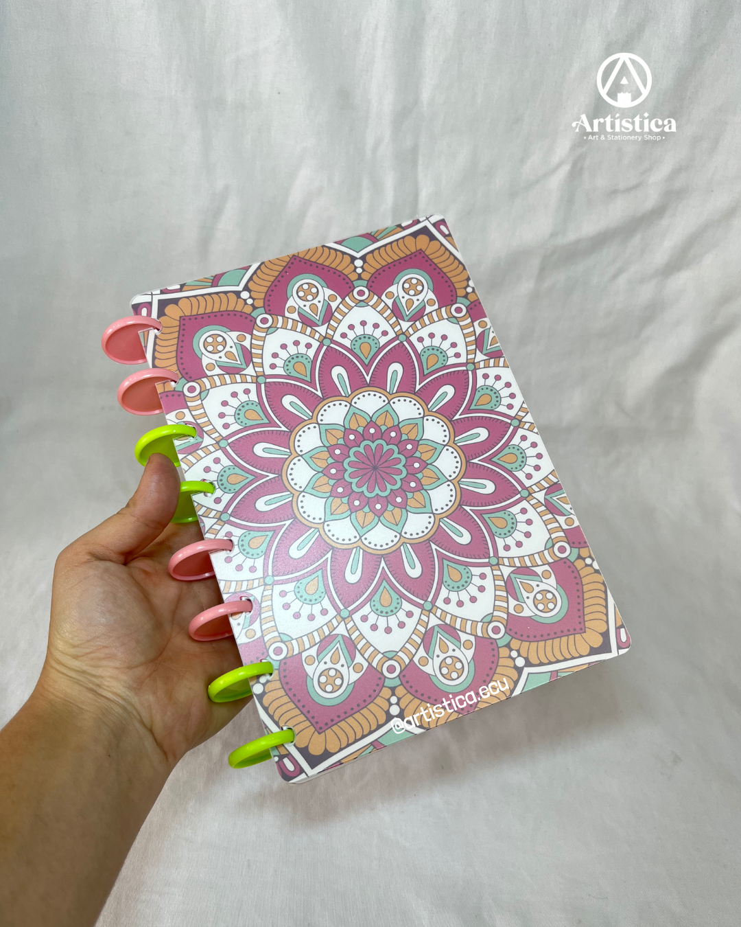 Libreta a líneas con sistema de discos