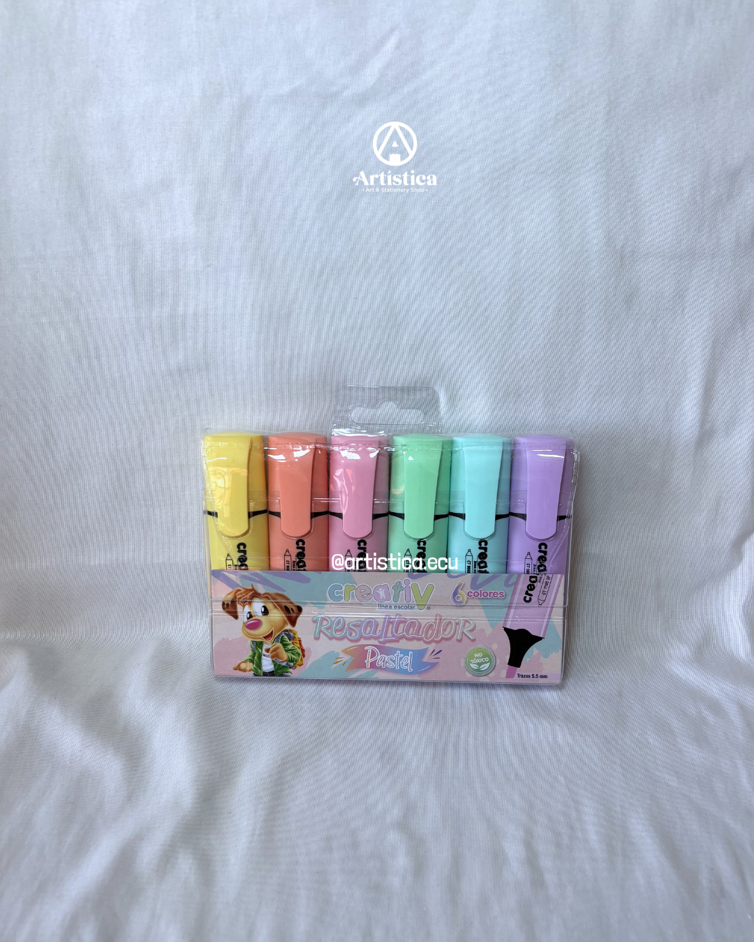 6 Resaltadores tonos pastel Creativ