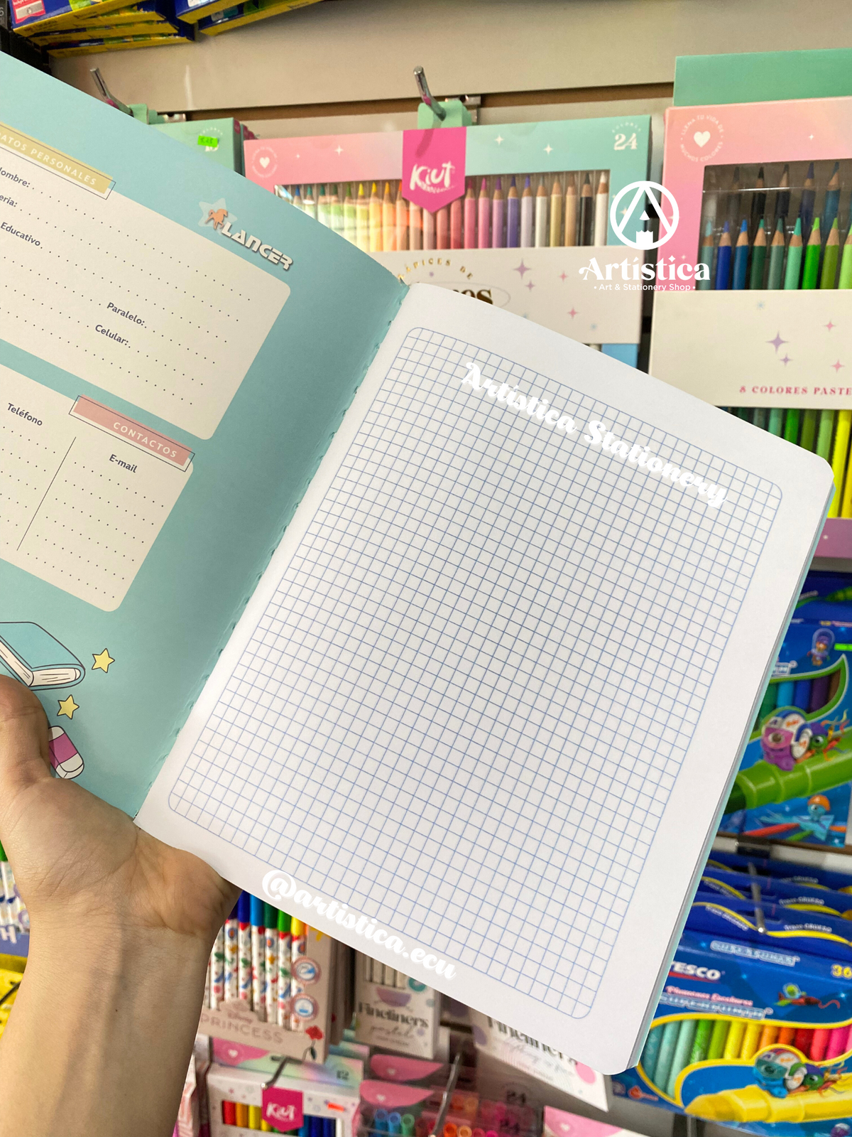 Cuaderno cosido cuadros pasta flexible Spiderman