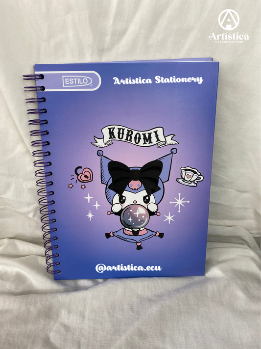Cuadernos pasta dura a cuadros 100 hojas Kuromi