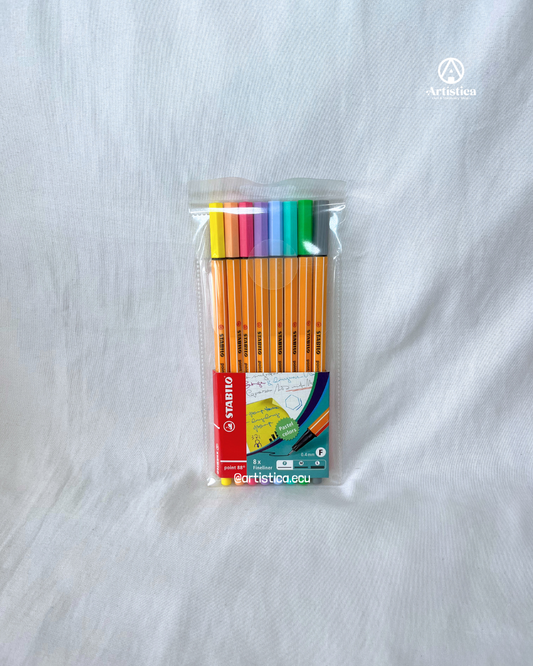 8 Stabilo point 88 tonos pasteles