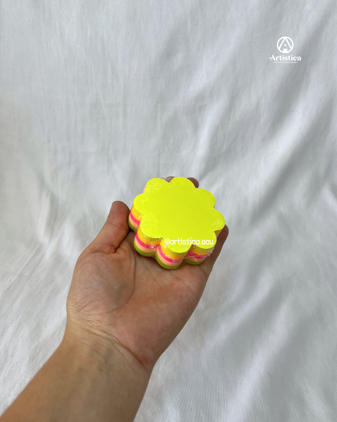 Notitas adhesivas en flor