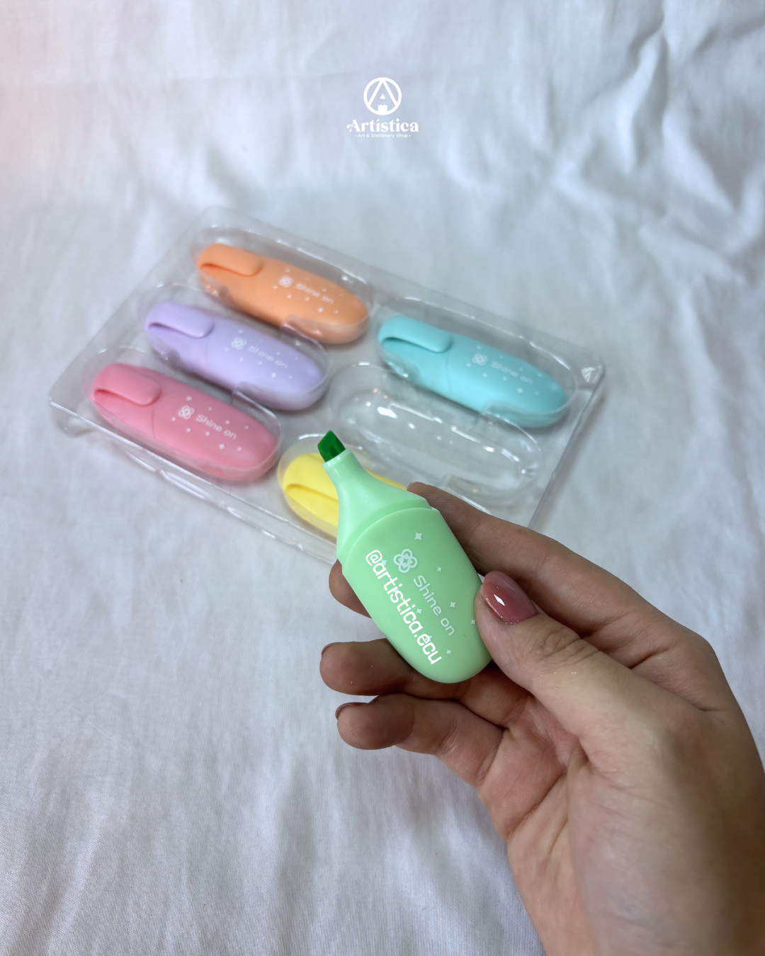 6 Mini resaltadores tonos pastel Vanyla
