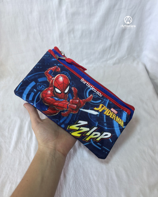 Cartuchera triple Spiderman