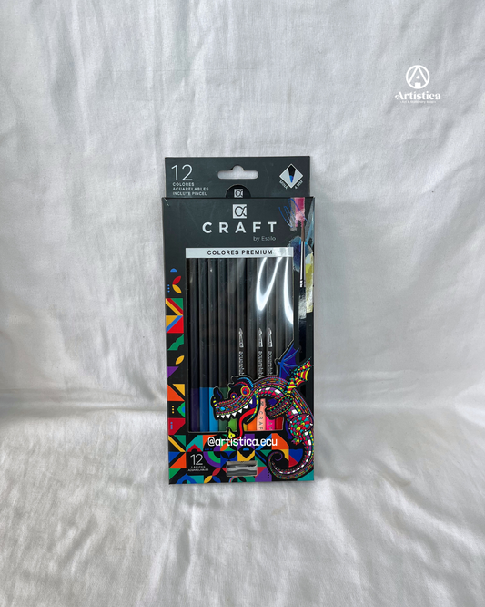 12 Colores acuarelables Craft