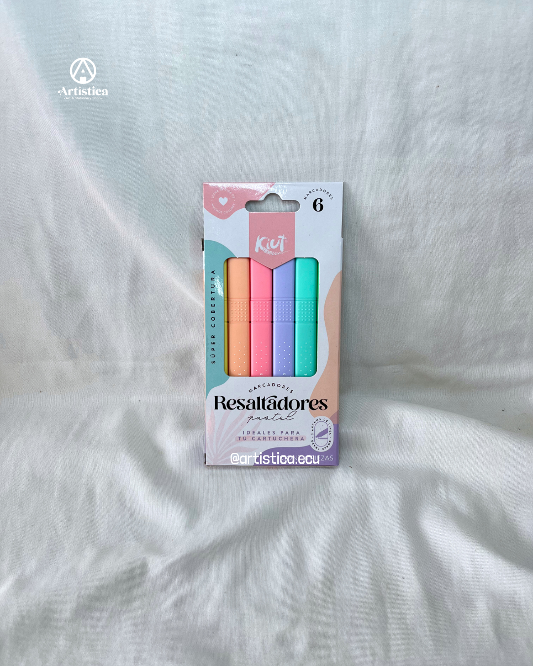 6 Resaltadores tonos pasteles