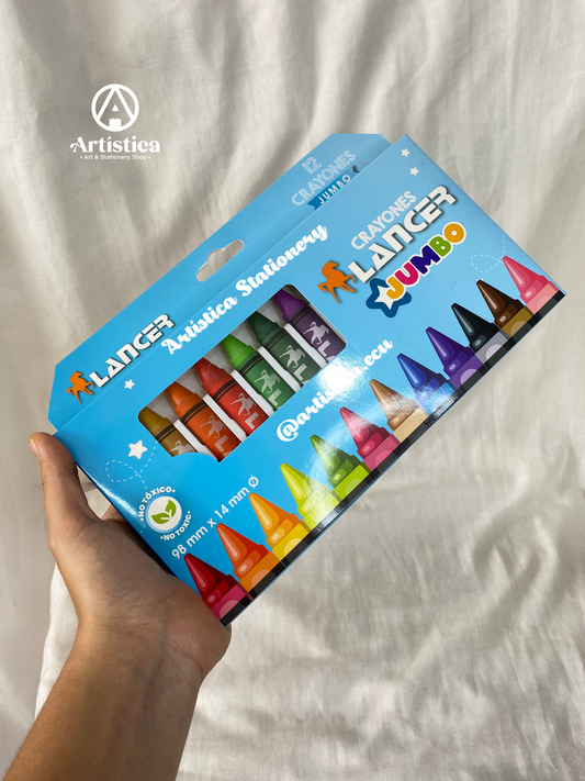 12 Crayones jumbo triangulares