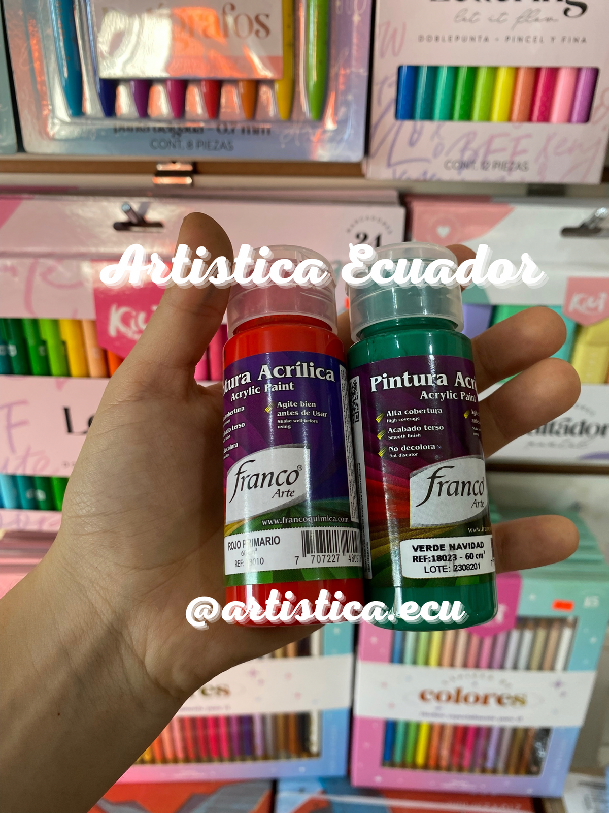 Pinturas acrilicas por unidad Franco 60ml