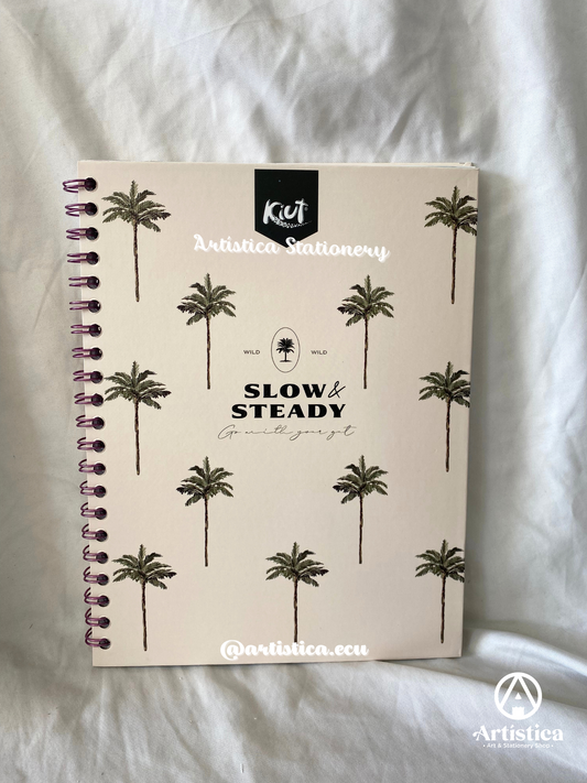 Cuaderno con bordes decorados pasta dura 100 hojas a cuadros