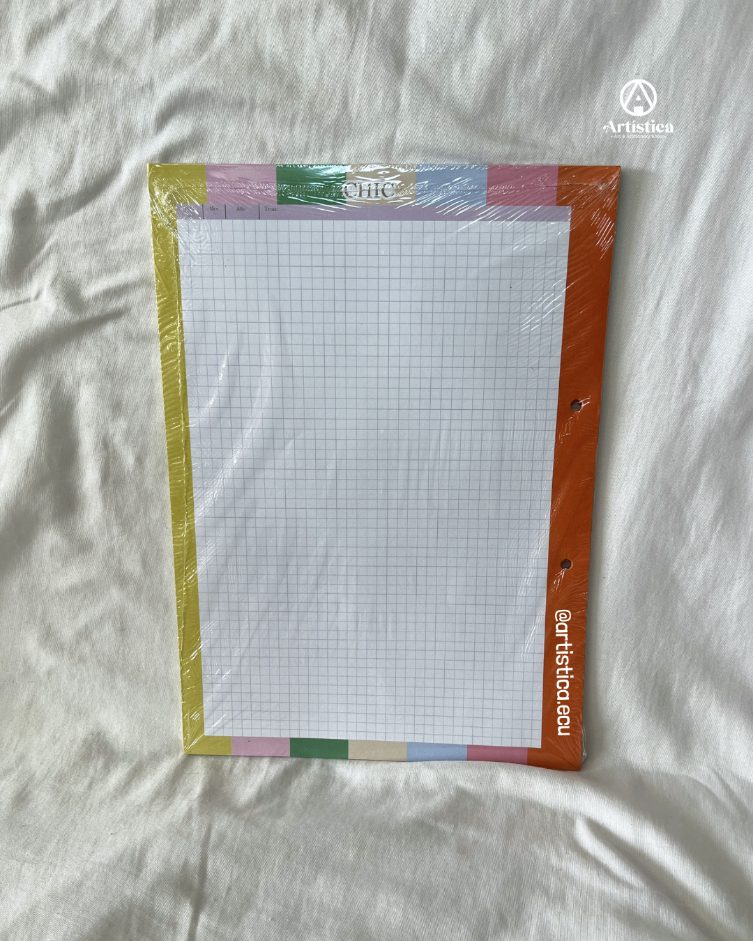 Hojas a cuadros con bordes decorados Chic