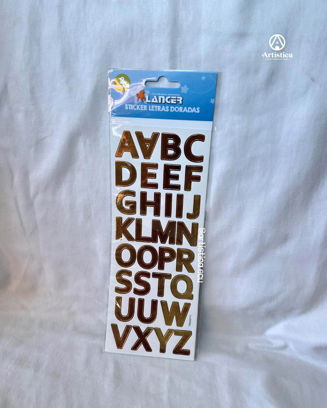 Sticker letras doradas