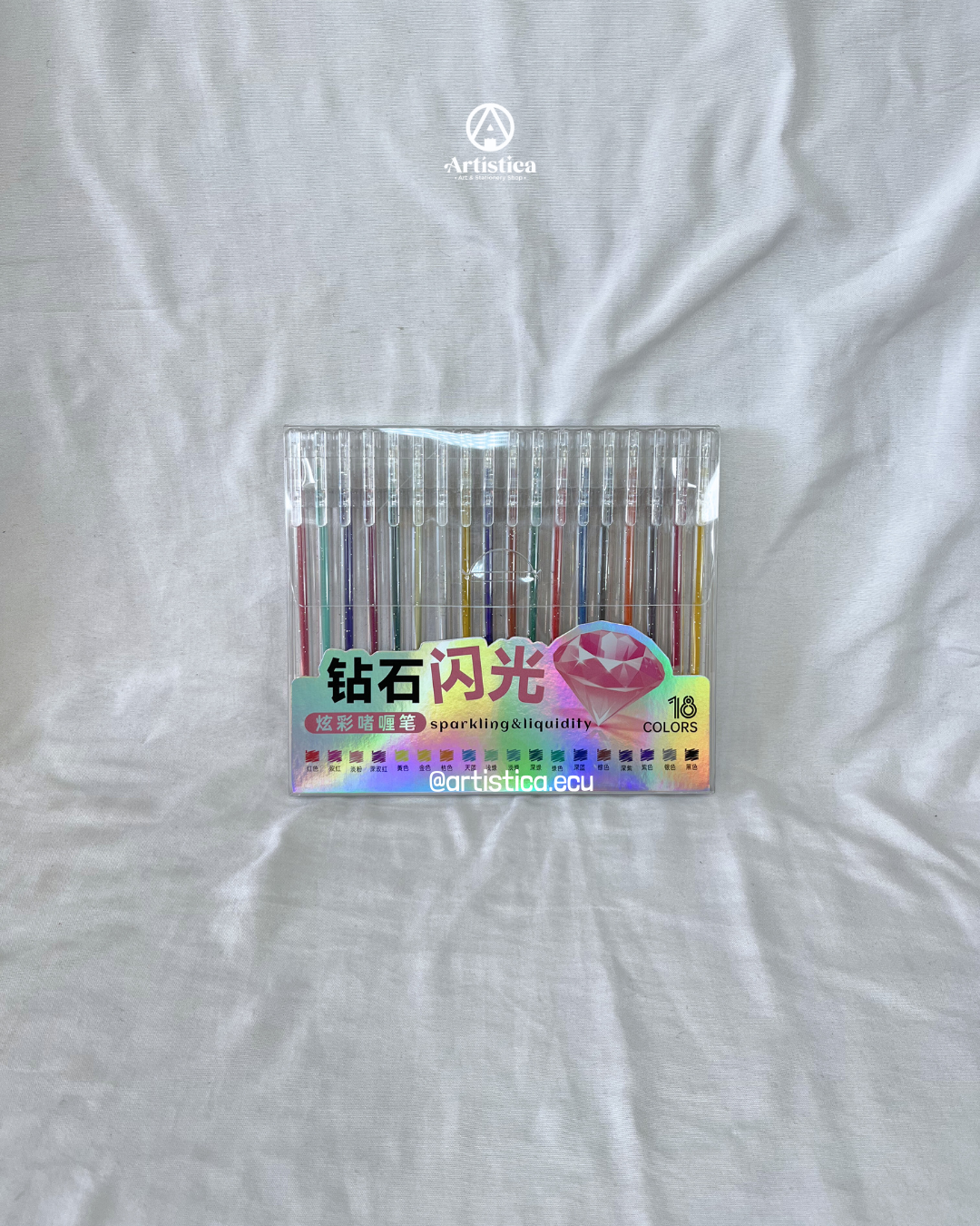 18 Bolígrafos escarchados