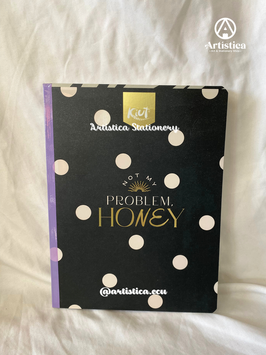 Cuaderno con bordes decorados a cuadros pasta flexible