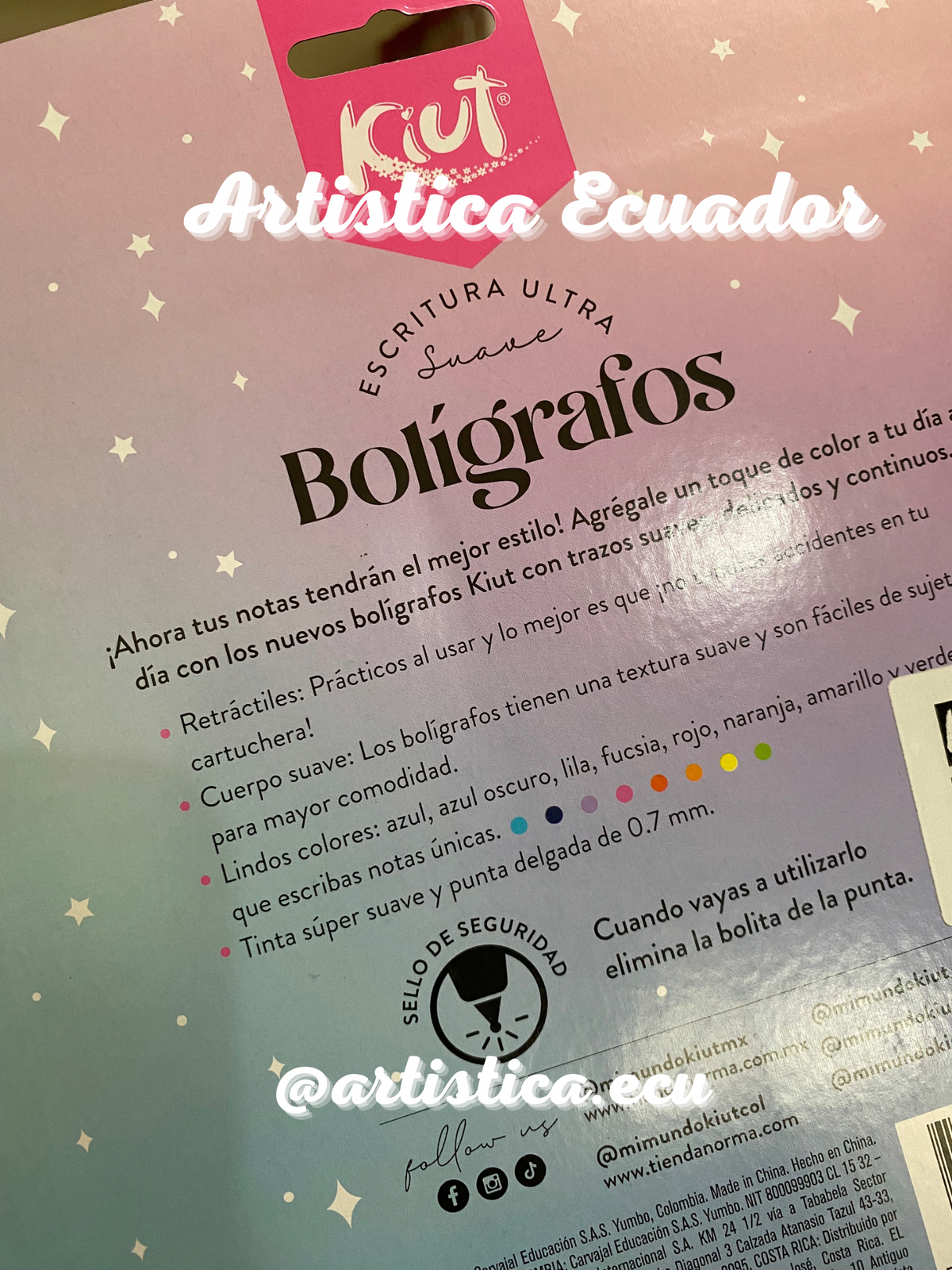 8 Bolígrafos Kiut
