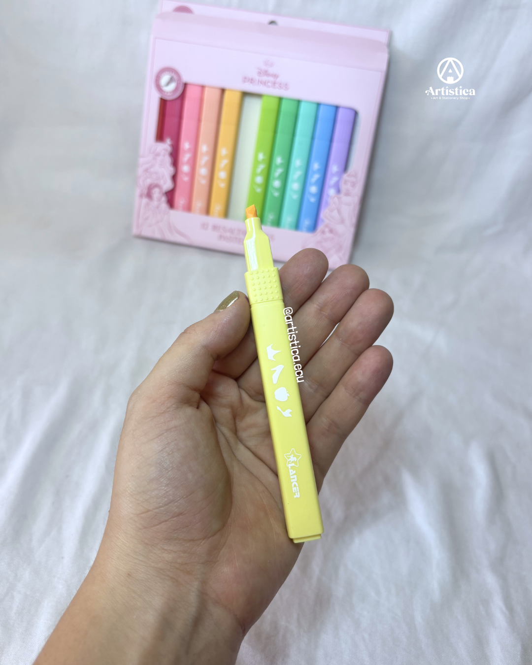 12 Resaltadores tonos pastel Princess