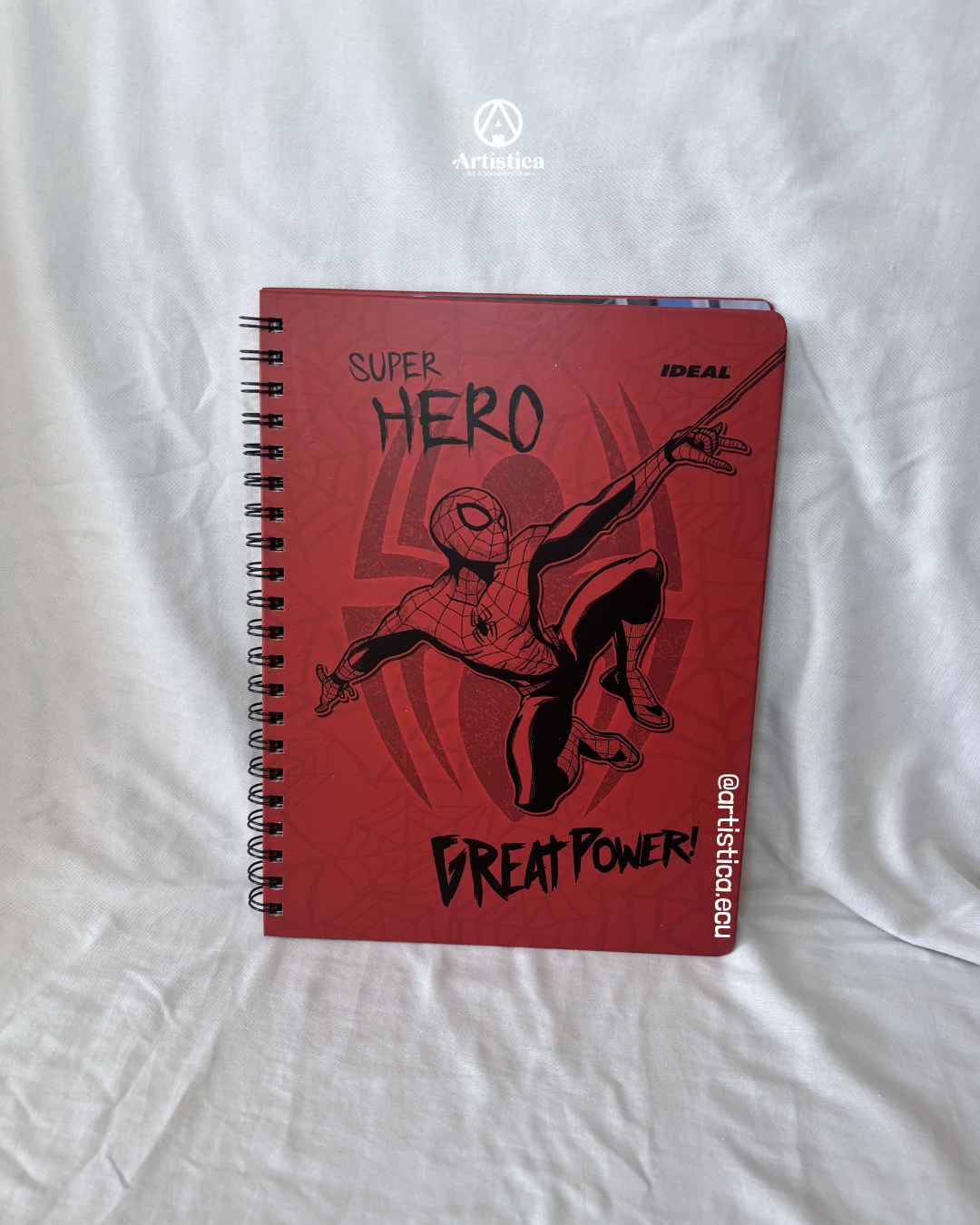 Cuaderno pasta dura cuadros Spiderman