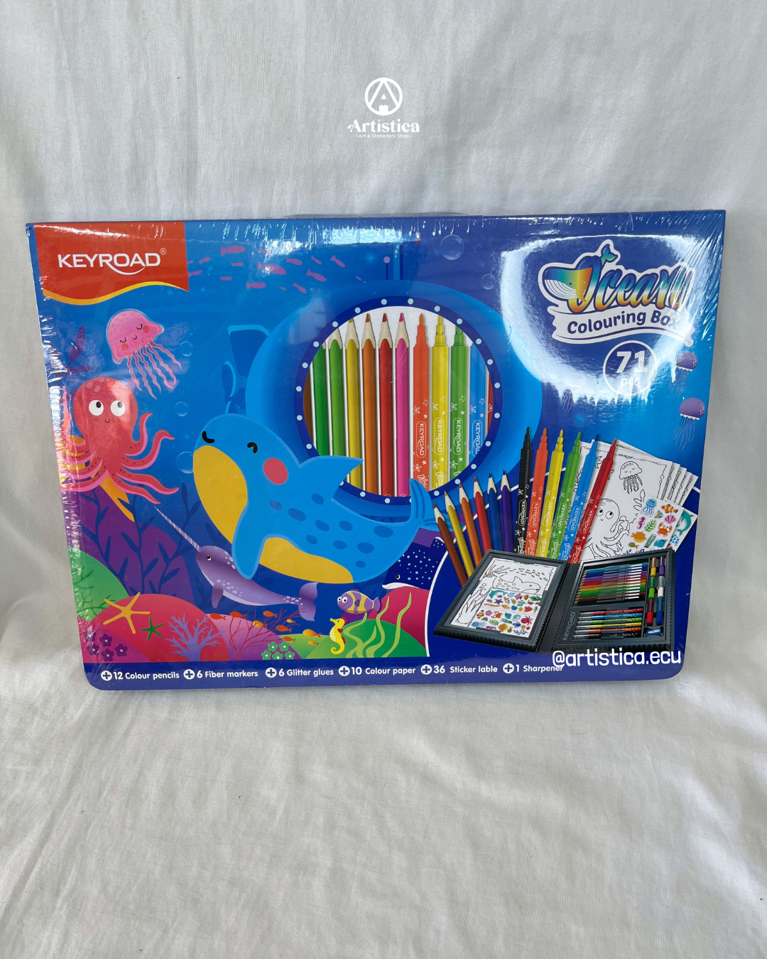 Kit Colouring Animales Marinos Keyroad