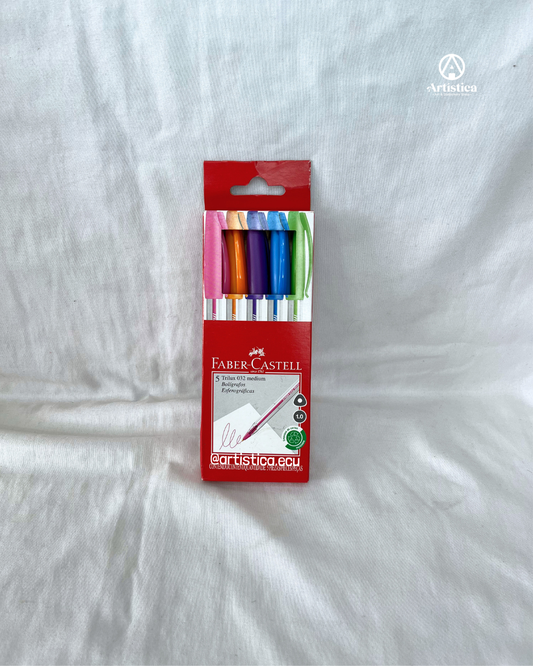 5 Bolígrafos de colores Faber Castell